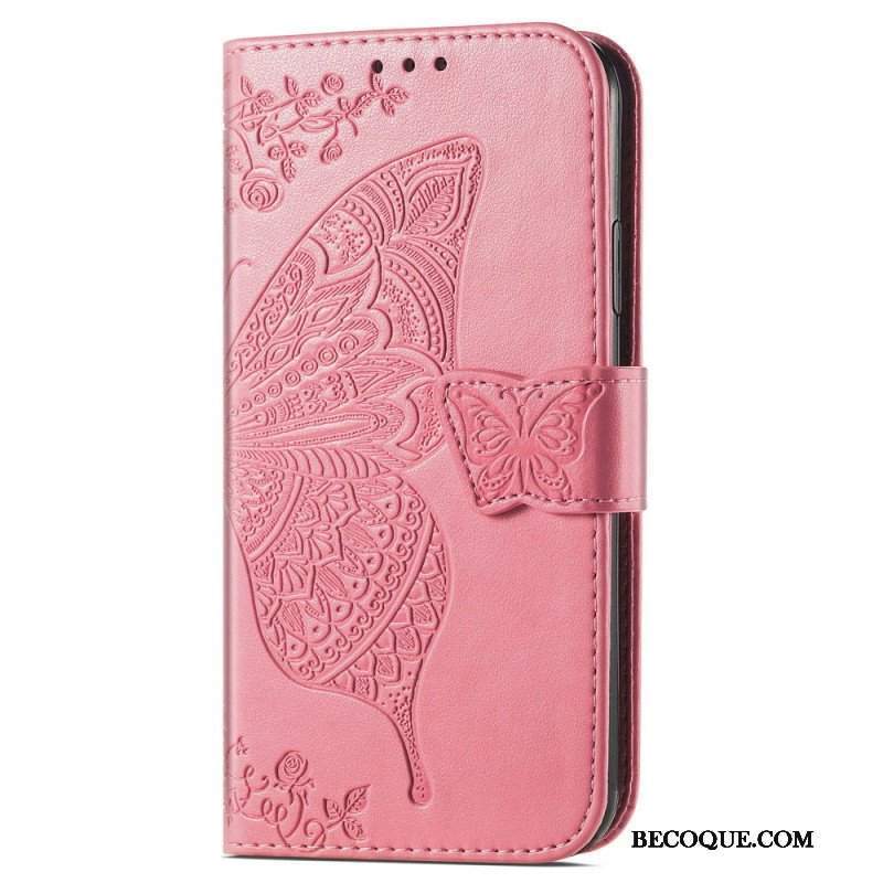 Etui Folio do Samsung Galaxy A14 / A14 5G Barokowy Motyl