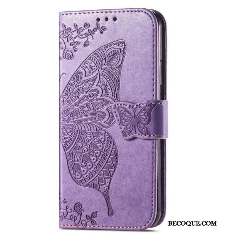 Etui Folio do Samsung Galaxy A14 / A14 5G Barokowy Motyl