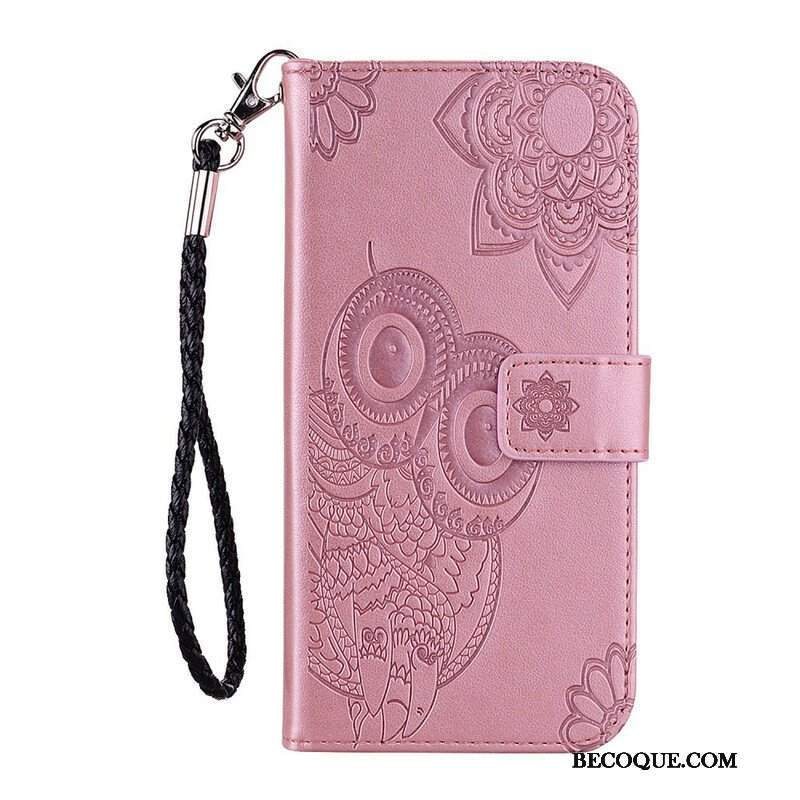 Etui Folio do Samsung Galaxy A42 5G Sowa Mandala I Smycz