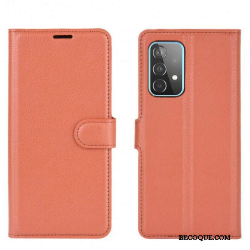 Etui Folio do Samsung Galaxy A52 4G / A52 5G / A52s 5G Klasyczne Liczi