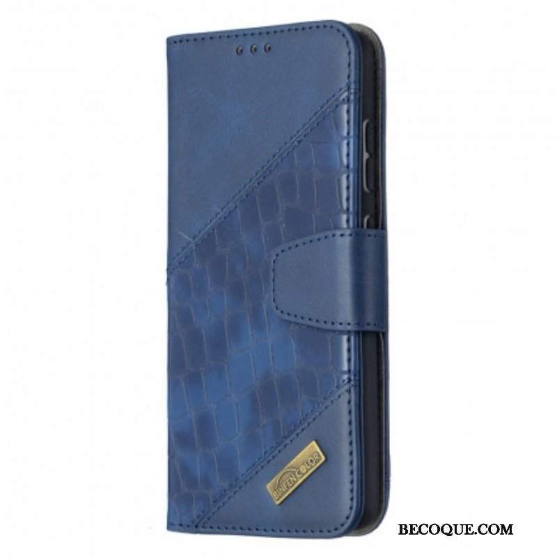 Etui Folio do Samsung Galaxy A52 4G / A52 5G / A52s 5G Klasyczny Efekt Skóry Krokodyla