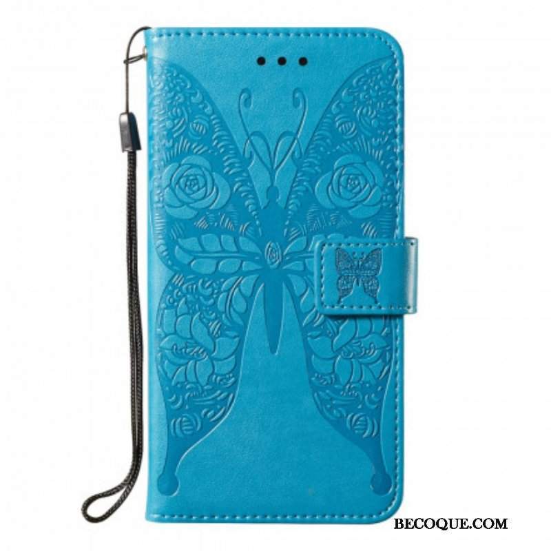 Etui Folio do Samsung Galaxy A52 4G / A52 5G / A52s 5G Motyl Kwiatowy Wzór