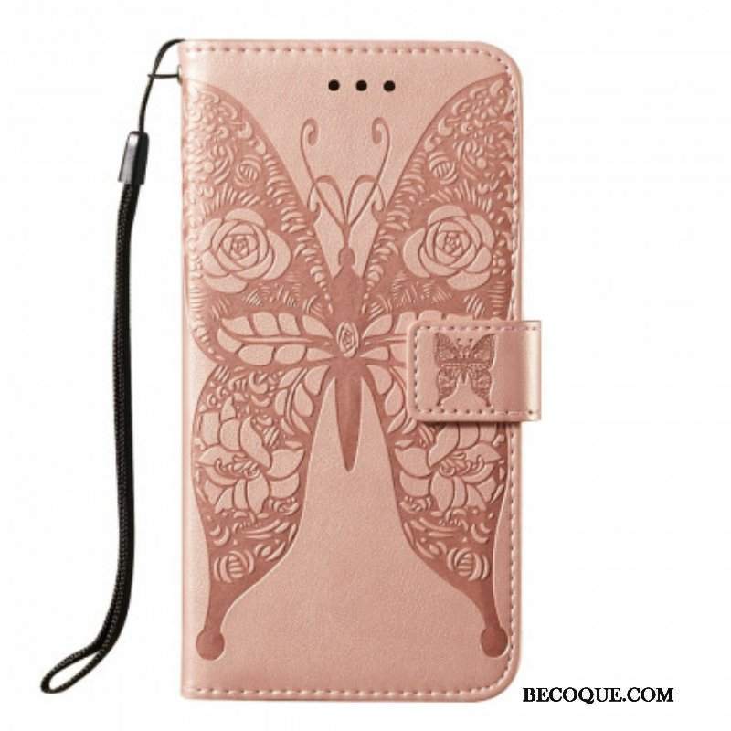 Etui Folio do Samsung Galaxy A52 4G / A52 5G / A52s 5G Motyl Kwiatowy Wzór