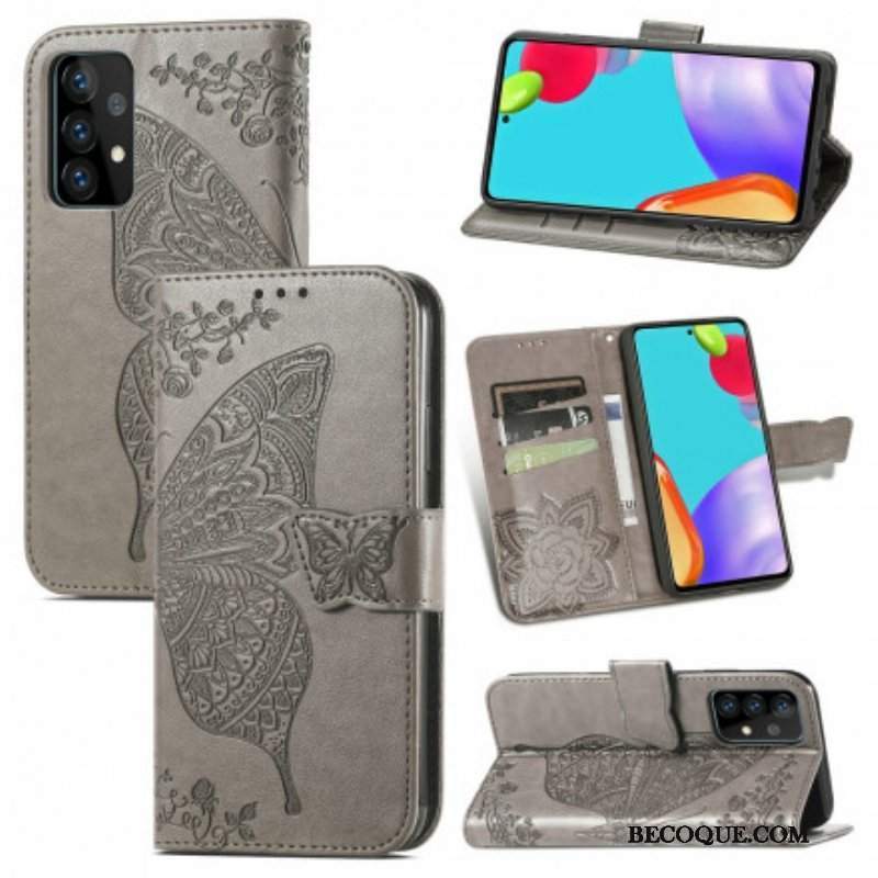 Etui Folio do Samsung Galaxy A52 4G / A52 5G / A52s 5G Pół Motyle