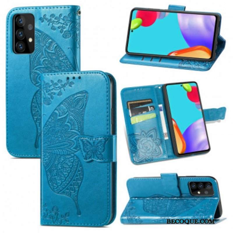 Etui Folio do Samsung Galaxy A52 4G / A52 5G / A52s 5G Pół Motyle