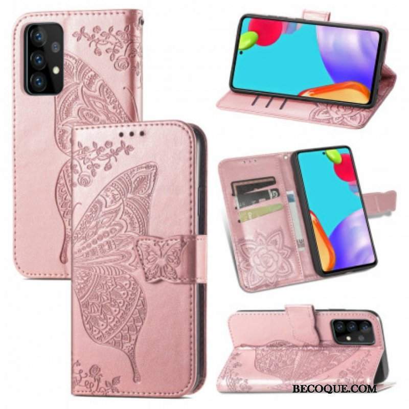 Etui Folio do Samsung Galaxy A52 4G / A52 5G / A52s 5G Pół Motyle