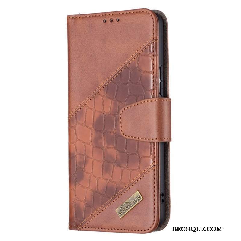 Etui Folio do Samsung Galaxy A53 5G Kolor Skóry Krokodyla Binfen