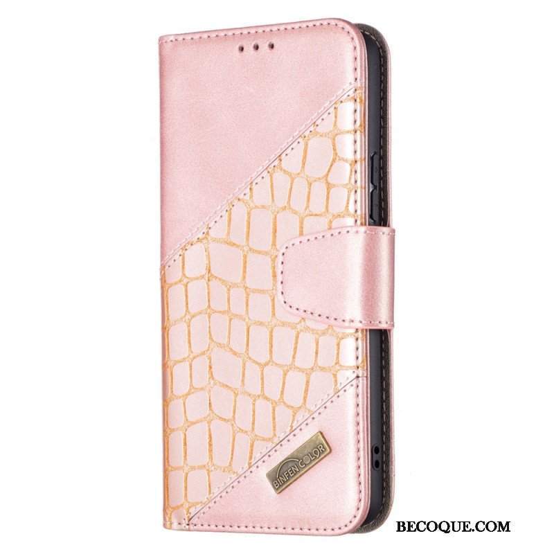 Etui Folio do Samsung Galaxy A53 5G Kolor Skóry Krokodyla Binfen