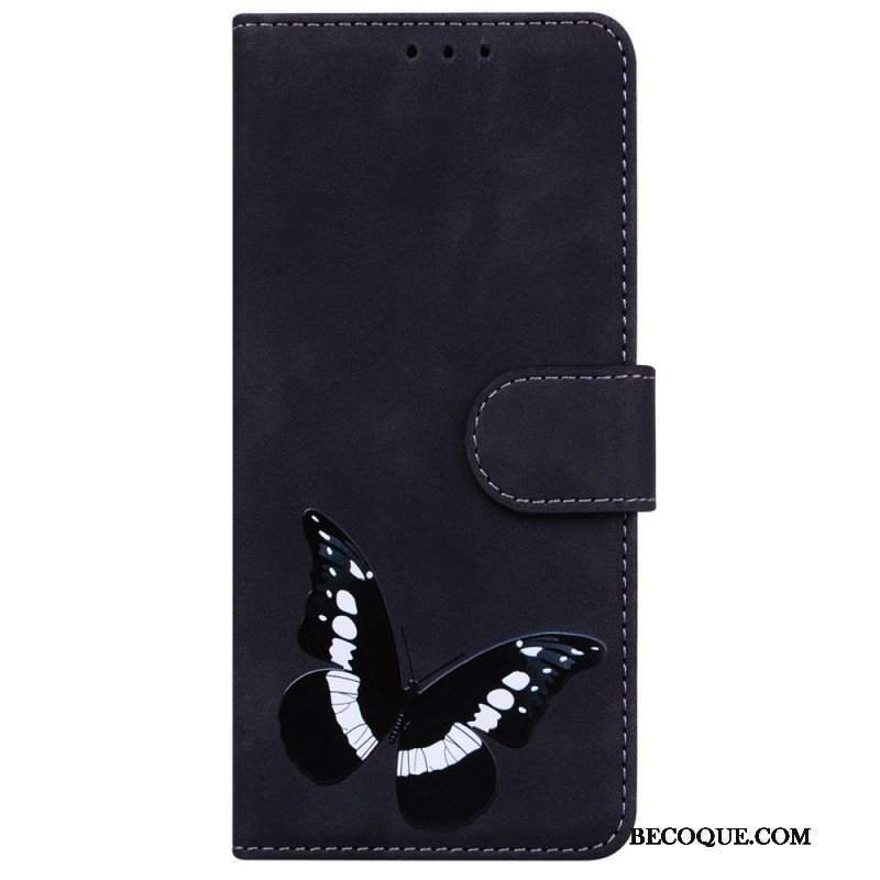 Etui Folio do Samsung Galaxy A53 5G Motyl Dotykający Skóry