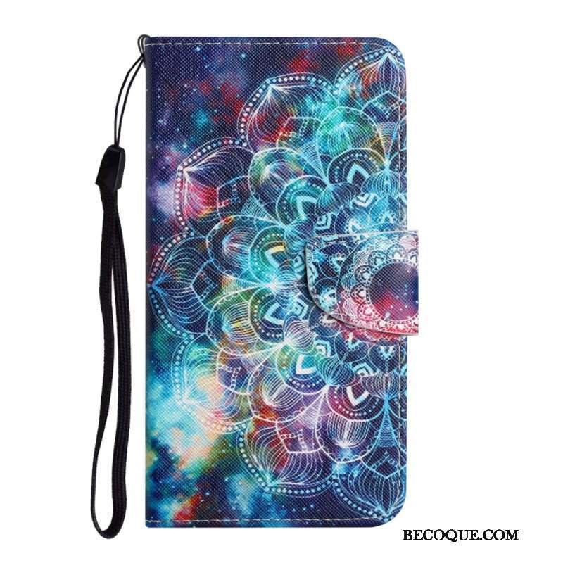 Etui Folio do Samsung Galaxy A54 5G z Łańcuch Paskowata Mandala