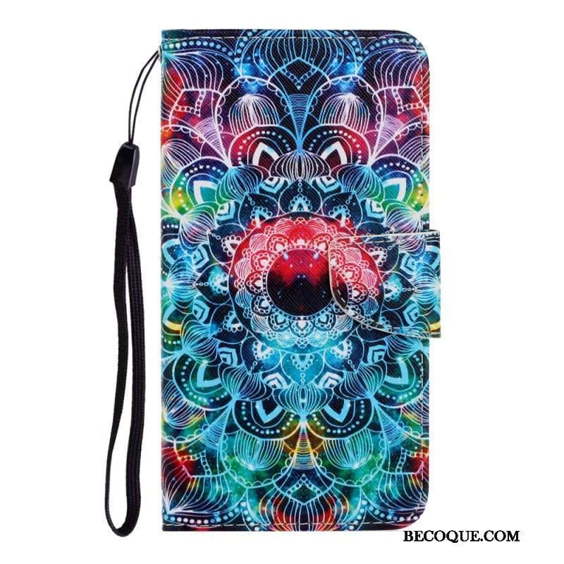 Etui Folio do Samsung Galaxy A54 5G z Łańcuch Paskowata Mandala