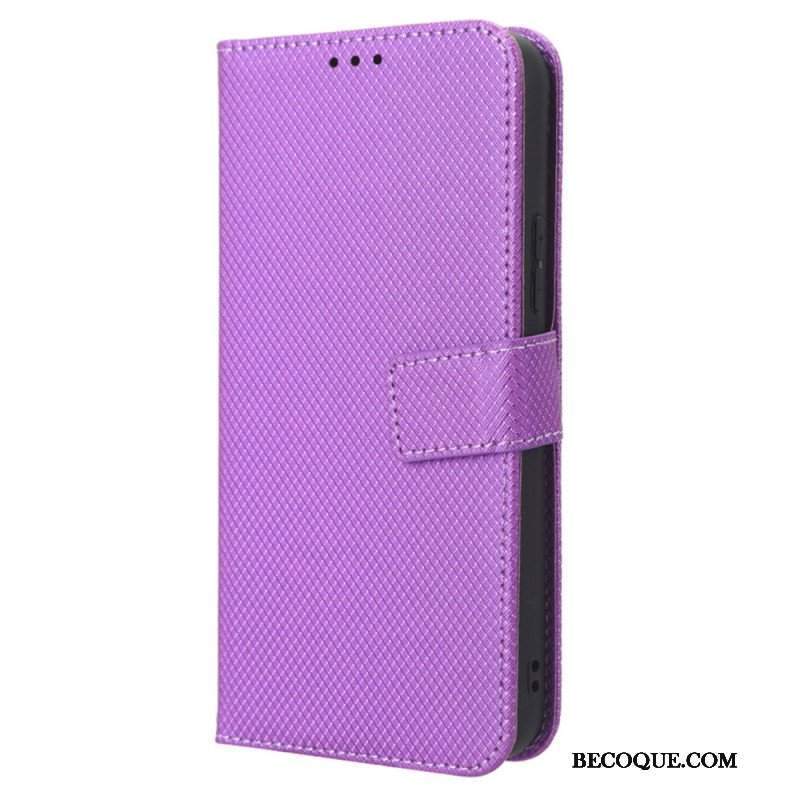 Etui Folio do Samsung Galaxy A54 5G z Łańcuch Styl Z Paskami