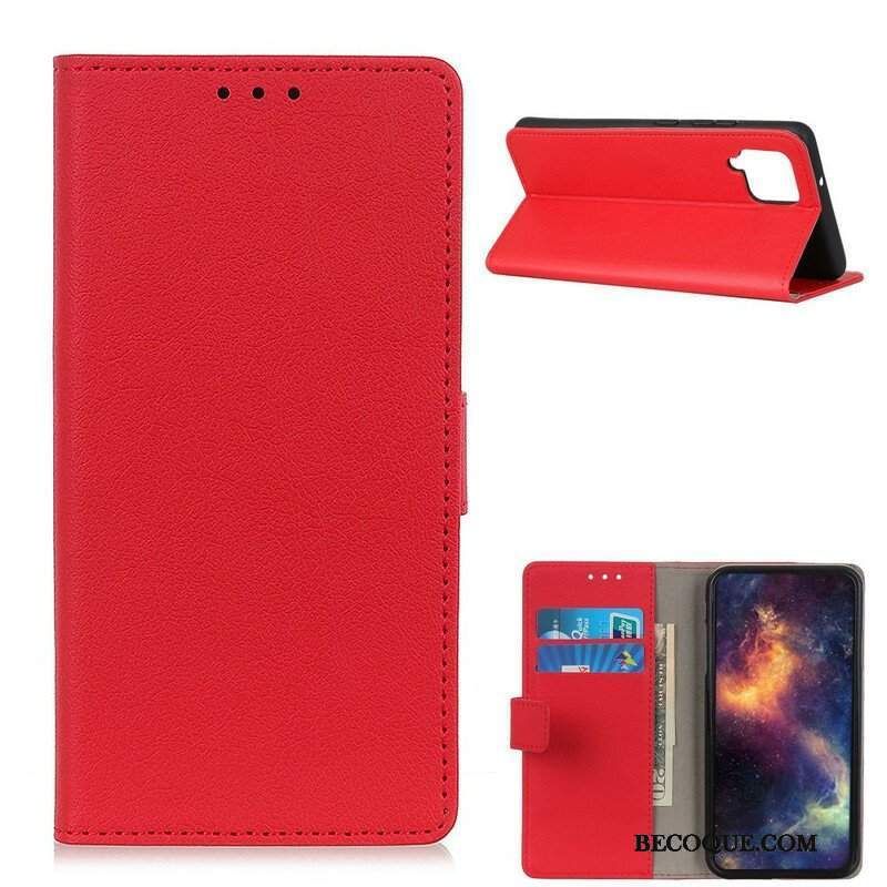 Etui Folio do Samsung Galaxy M12 / A12 Klasyczny Efekt Skóry