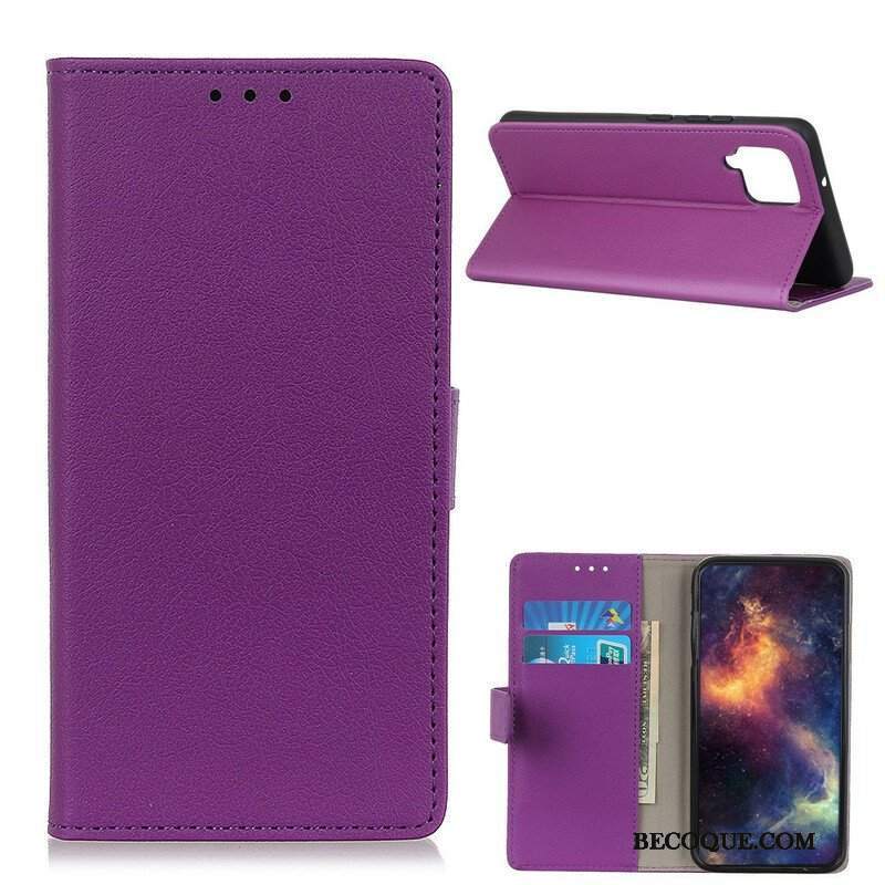 Etui Folio do Samsung Galaxy M12 / A12 Klasyczny Efekt Skóry