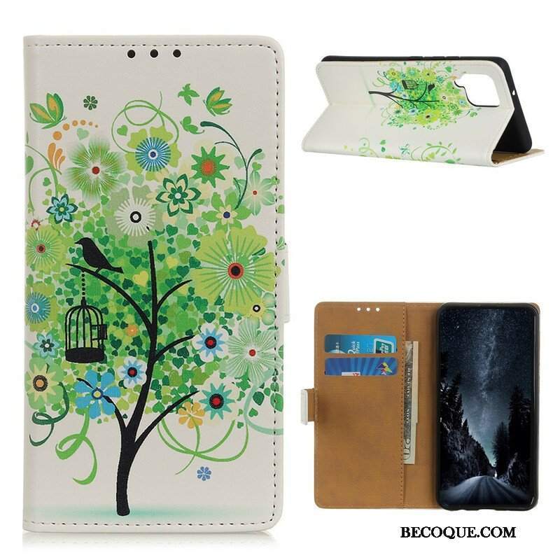 Etui Folio do Samsung Galaxy M12 / A12 Kwitnące Drzewo