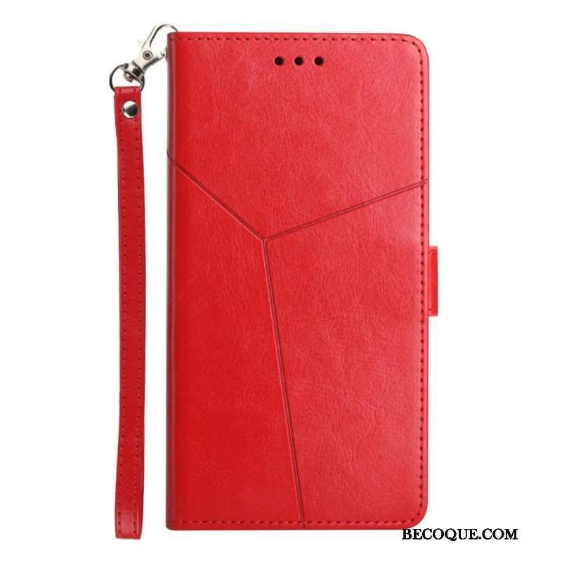 Etui Folio do Samsung Galaxy M12 / A12 Stylowa Skórzana Konstrukcja Geo Y