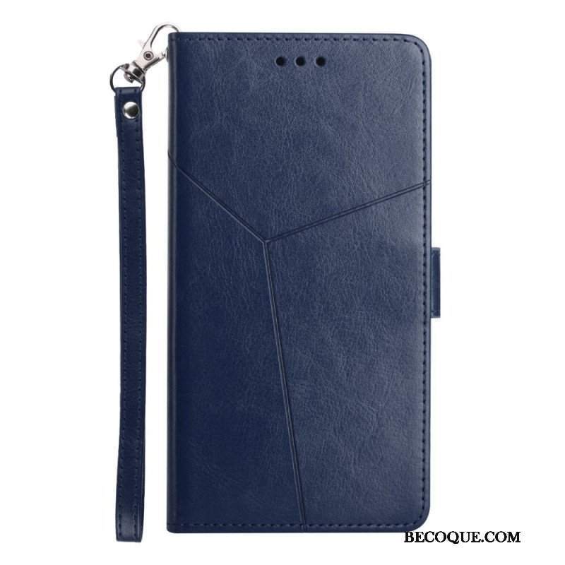 Etui Folio do Samsung Galaxy M12 / A12 Stylowa Skórzana Konstrukcja Geo Y