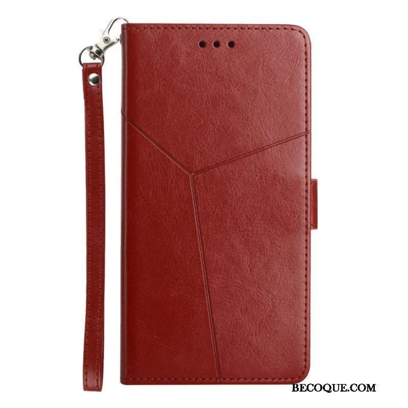 Etui Folio do Samsung Galaxy M12 / A12 Stylowa Skórzana Konstrukcja Geo Y