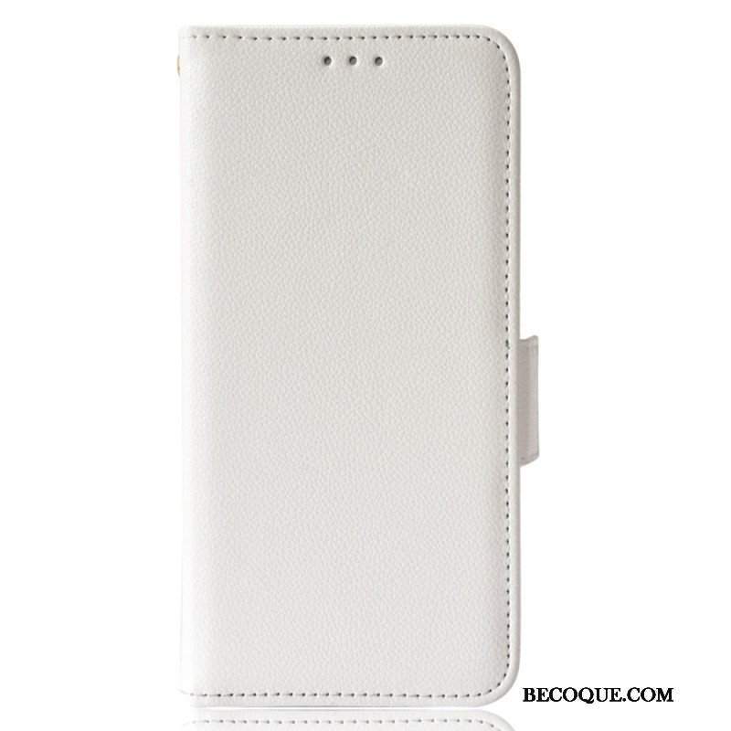 Etui Folio do Samsung Galaxy M13 Bardzo Cienka Sztuczna Skóra Liczi