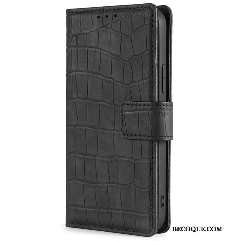 Etui Folio do Samsung Galaxy M13 Styl Skóry Krokodyla