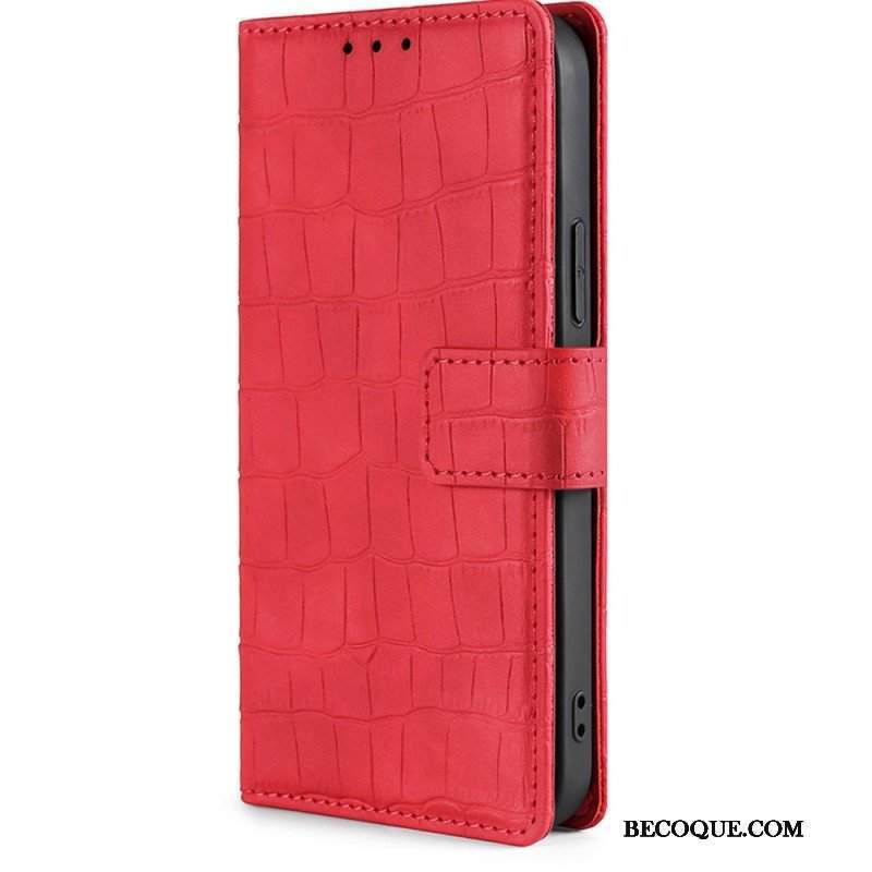 Etui Folio do Samsung Galaxy M13 Styl Skóry Krokodyla