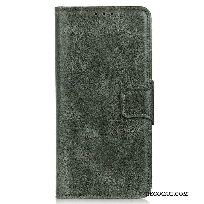 Etui Folio do Samsung Galaxy M23 5G Dwustronne Zapięcie Z Efektem Skóry