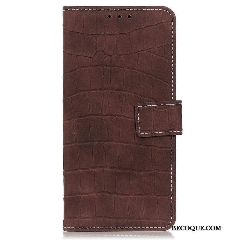 Etui Folio do Samsung Galaxy M23 5G Styl Skóry Krokodyla