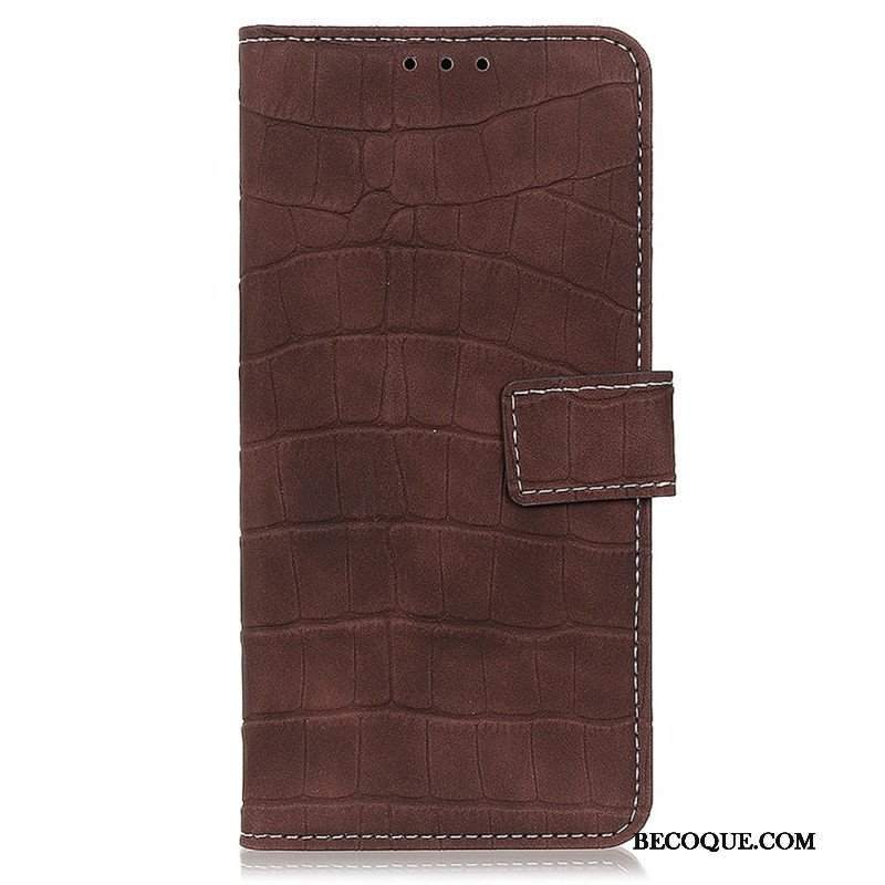 Etui Folio do Samsung Galaxy M33 5G Efekt Skóry Krokodyla