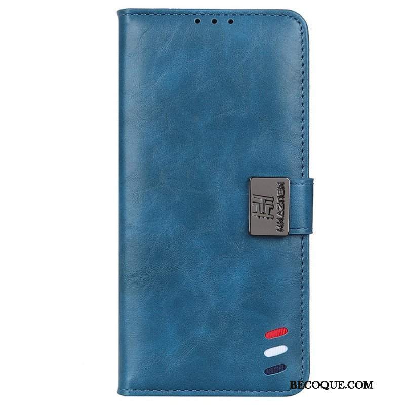 Etui Folio do Samsung Galaxy M33 5G Trójkolorowe Srebrne Zapięcie