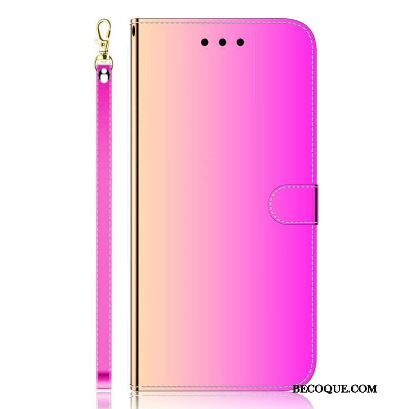 Etui Folio do Samsung Galaxy M52 5G Lustro Ze Sztucznej Skóry