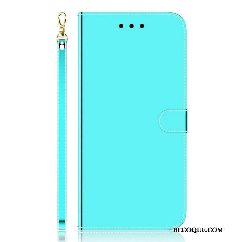 Etui Folio do Samsung Galaxy M52 5G Lustro Ze Sztucznej Skóry