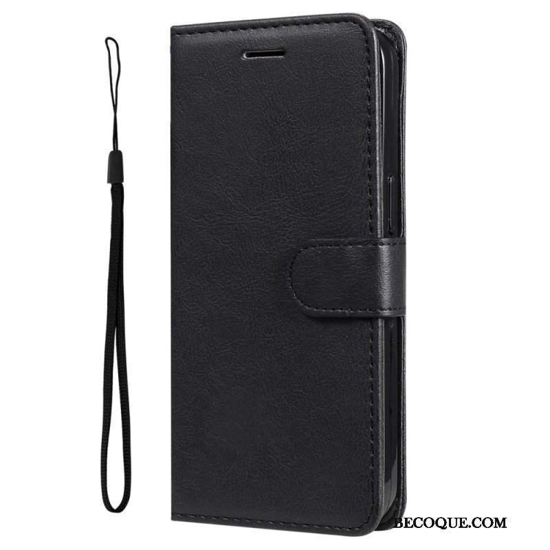 Etui Folio do Samsung Galaxy M52 5G z Łańcuch Paskowata Matowa Skóra