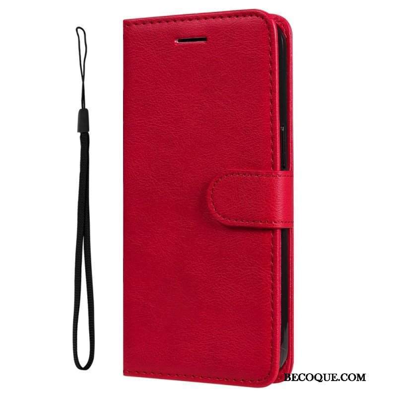 Etui Folio do Samsung Galaxy M52 5G z Łańcuch Paskowata Matowa Skóra