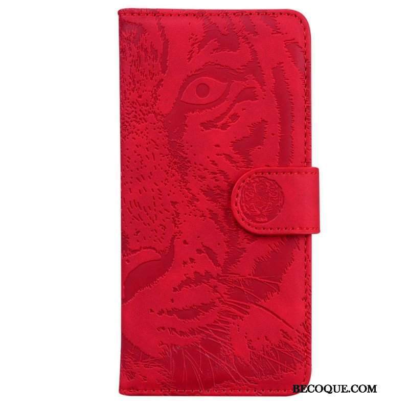 Etui Folio do Samsung Galaxy M53 5G Nadruk Tygrysa