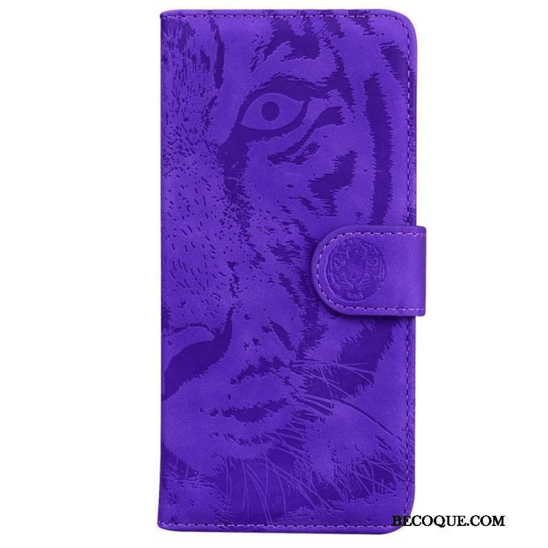 Etui Folio do Samsung Galaxy M53 5G Nadruk Tygrysa