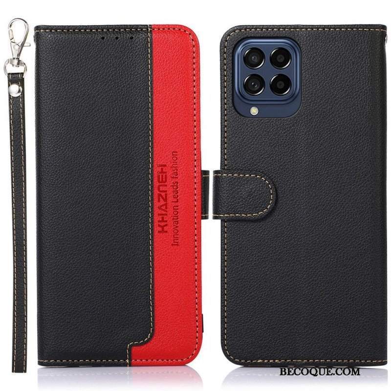 Etui Folio do Samsung Galaxy M53 5G Rfid Khazneh W Stylu Liczi