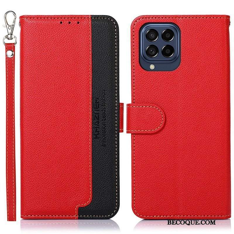 Etui Folio do Samsung Galaxy M53 5G Rfid Khazneh W Stylu Liczi