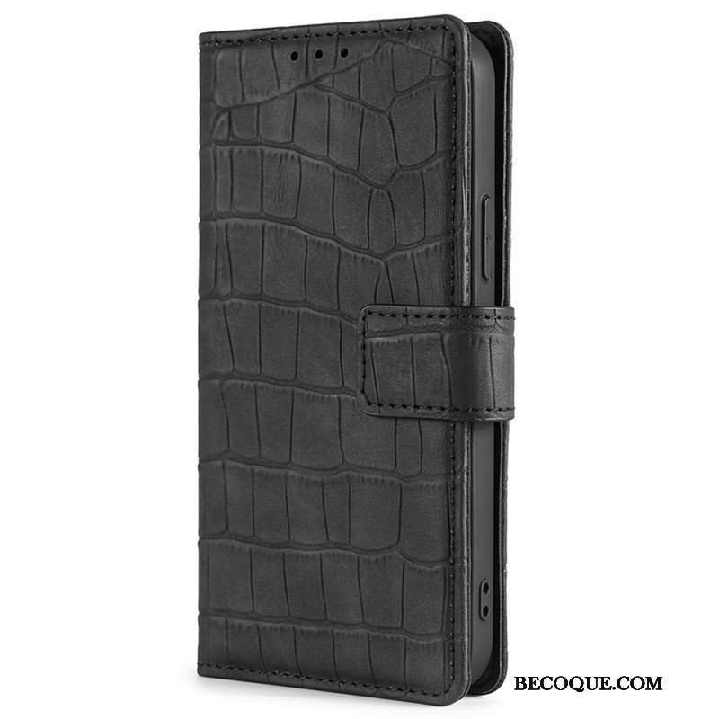 Etui Folio do Samsung Galaxy M53 5G Styl Skóry Krokodyla