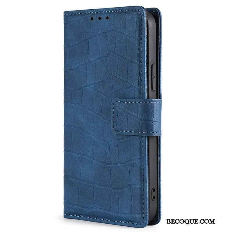 Etui Folio do Samsung Galaxy M53 5G Styl Skóry Krokodyla