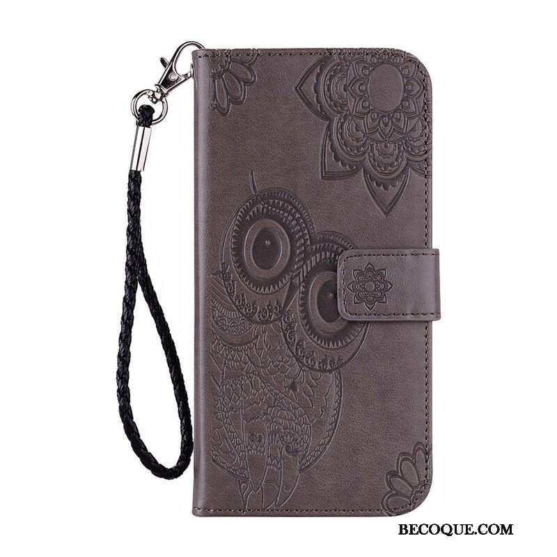 Etui Folio do Samsung Galaxy S21 5G Sowa Mandala I Smycz