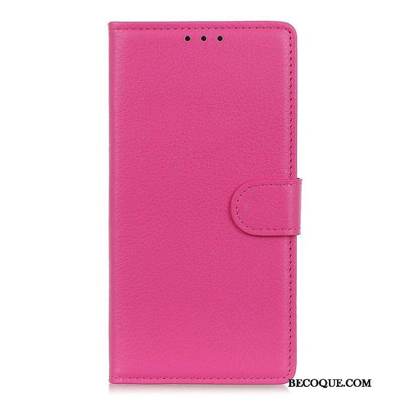 Etui Folio do Samsung Galaxy S21 5G Tradycyjna Sztuczna Skóra Liczi