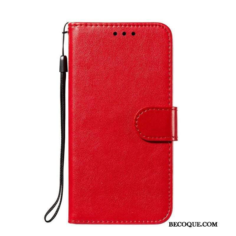 Etui Folio do Samsung Galaxy S21 FE z Łańcuch Solid Color Series Strappy