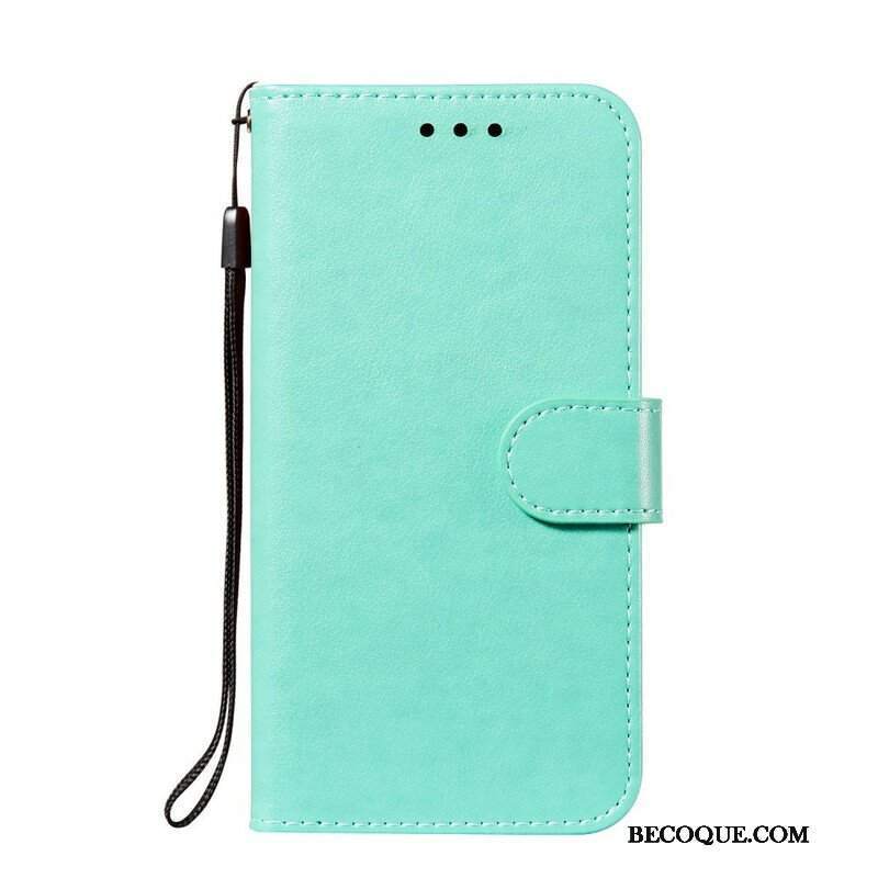 Etui Folio do Samsung Galaxy S21 FE z Łańcuch Solid Color Series Strappy