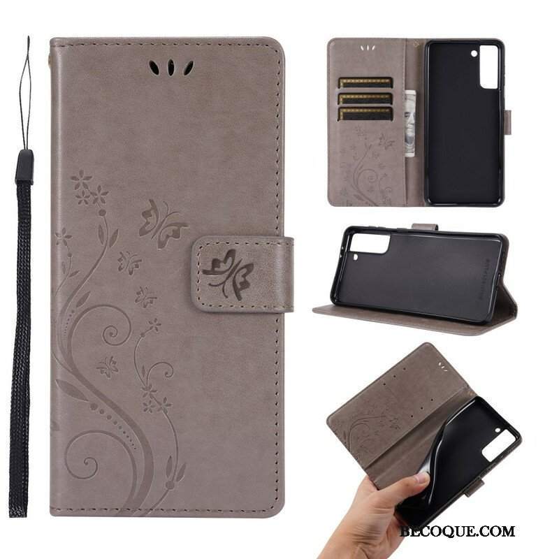 Etui Folio do Samsung Galaxy S21 Plus 5G Motyle Na Wietrze