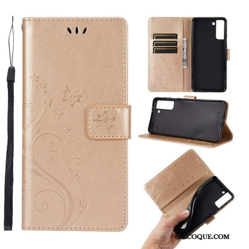 Etui Folio do Samsung Galaxy S21 Plus 5G Motyle Na Wietrze