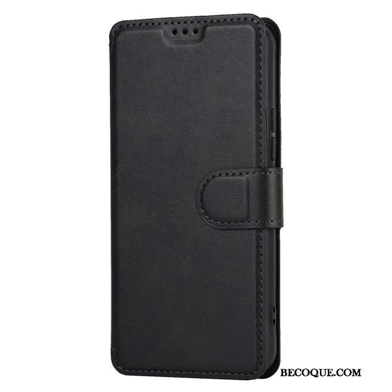 Etui Folio do Samsung Galaxy S22 5G Efekt Matowej Skóry W Stylu Vintage