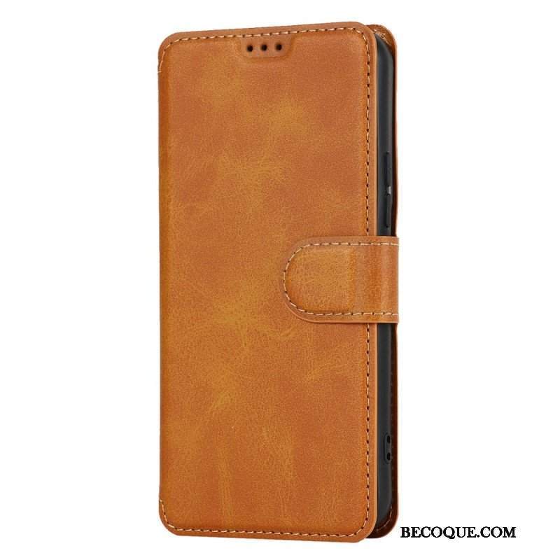 Etui Folio do Samsung Galaxy S22 5G Efekt Matowej Skóry W Stylu Vintage