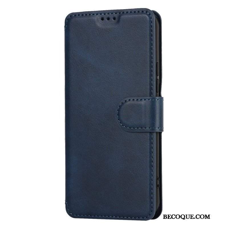 Etui Folio do Samsung Galaxy S22 5G Efekt Matowej Skóry W Stylu Vintage