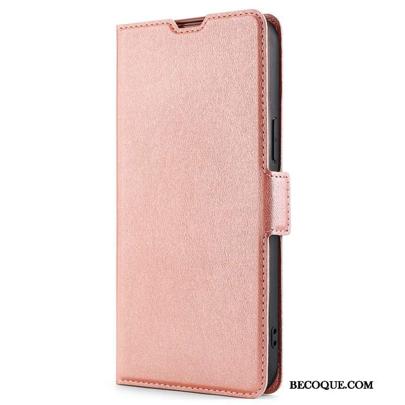 Etui Folio do Samsung Galaxy S22 Plus 5G Styl Z Bardzo Cienkiej Skóry