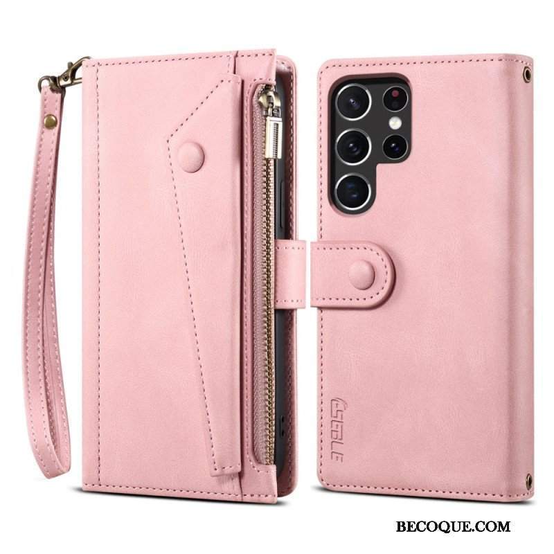 Etui Folio do Samsung Galaxy S22 Ultra 5G Wielofunkcyjne